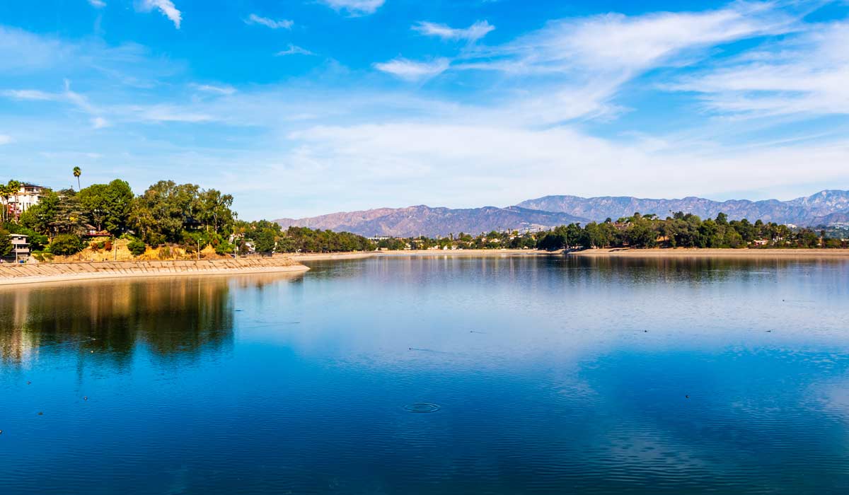 Silver Lake Reservoir in Southern California